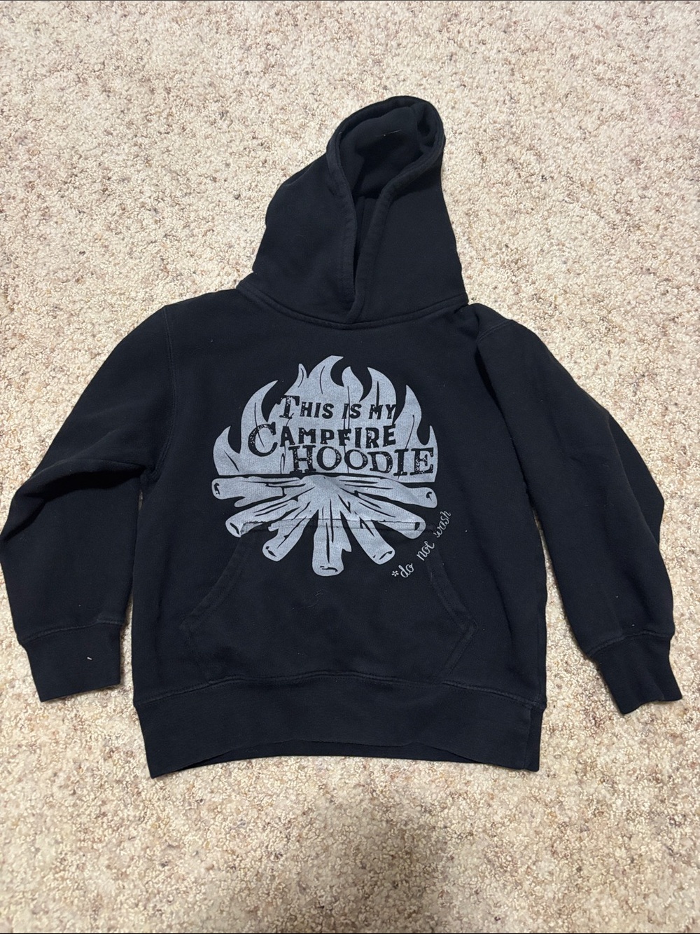 Gildan Black Pullover Hoodie with Campfire Graphic